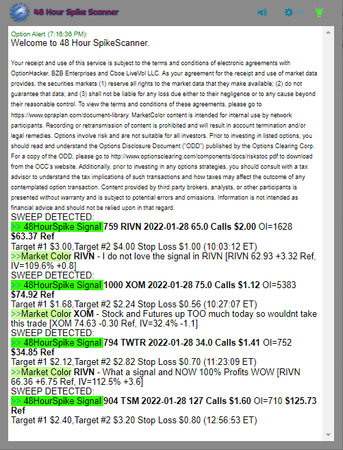 48 Hour Spike daily recap
