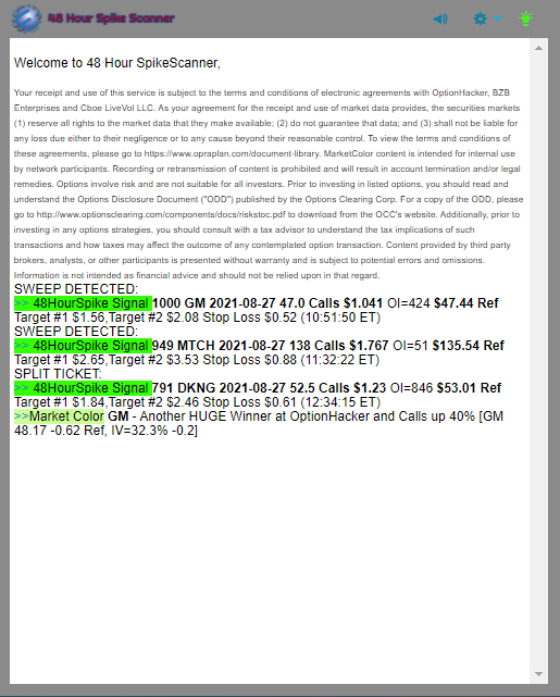 48 Hour Spike daily recap