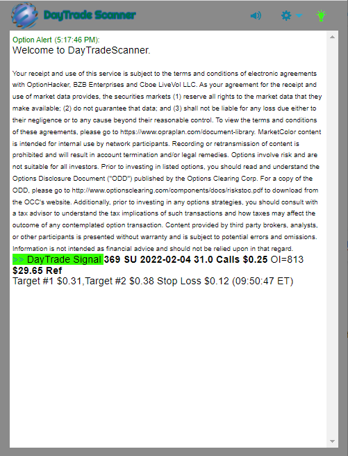Day Trade Scanner daily recap