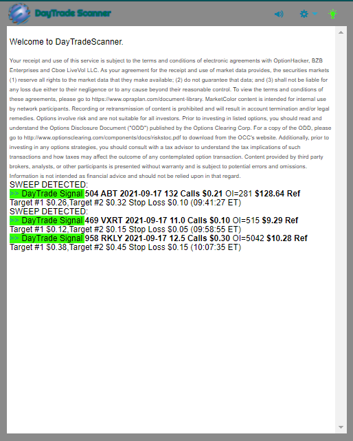 Day Trade Scanner daily recap