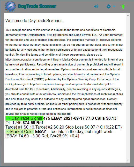 Day Trade Scanner daily recap