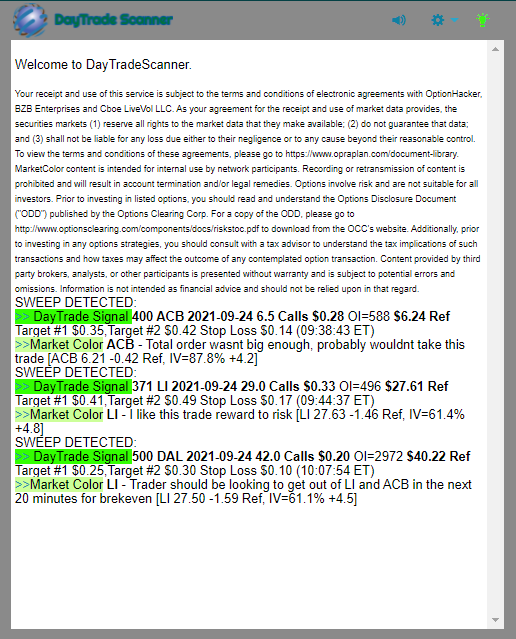 Day Trade Scanner daily recap