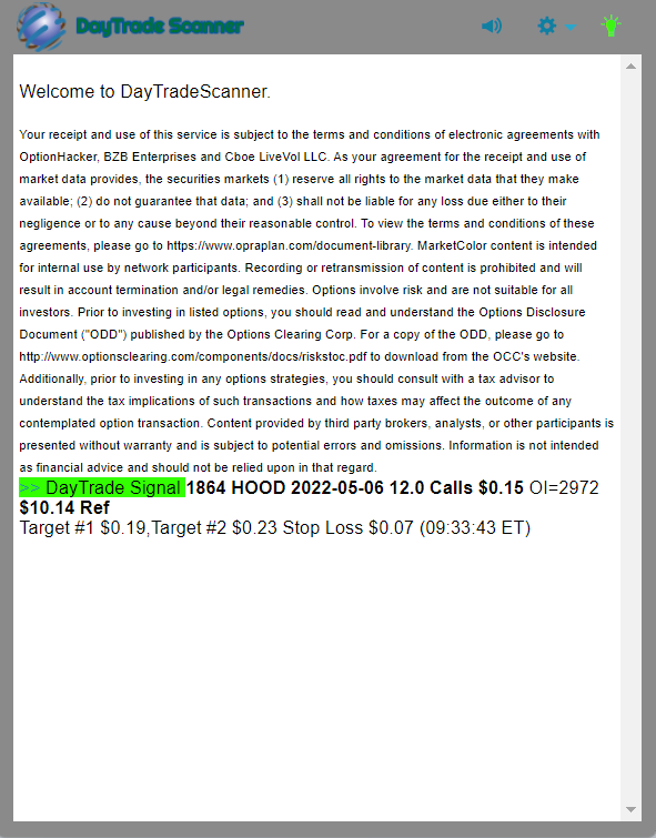 Day Trade Scanner daily recap