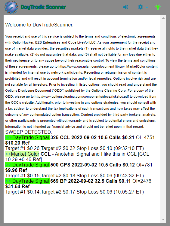 Day Trade Scanner daily recap