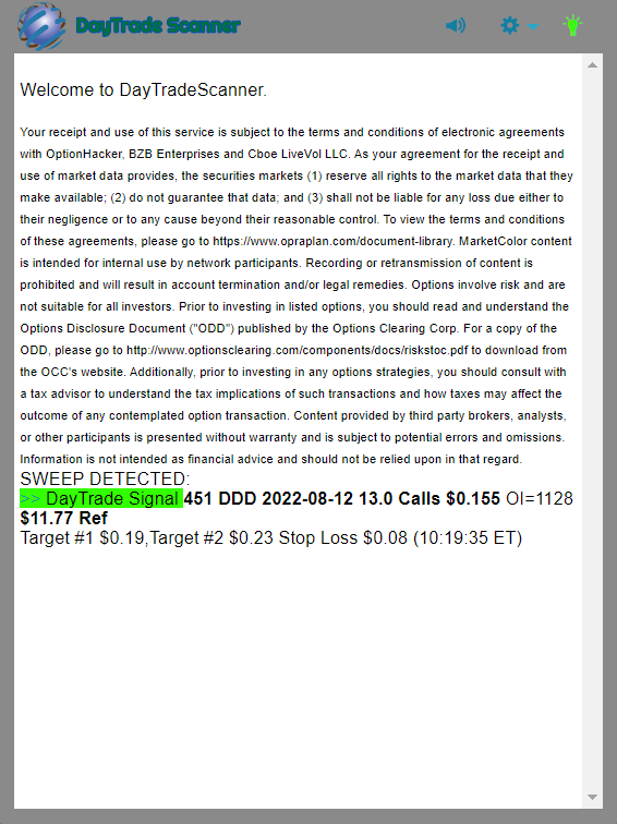 Day Trade Scanner daily recap