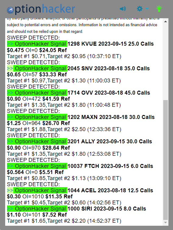 OptionHacker daily recap