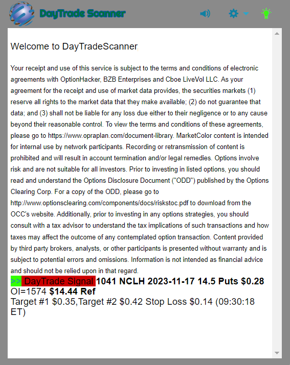 Day Trade Scanner daily recap