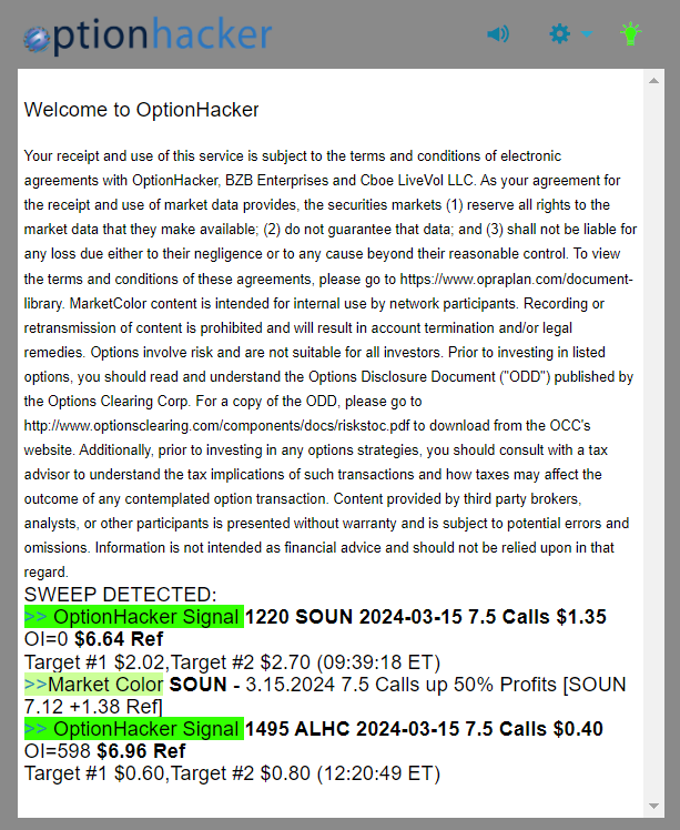 OptionHacker daily recap