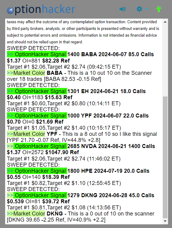 OptionHacker daily recap