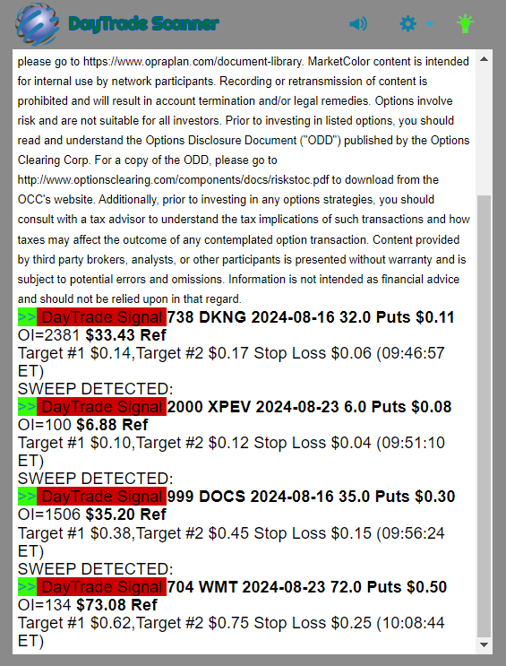 Day Trade Scanner daily recap