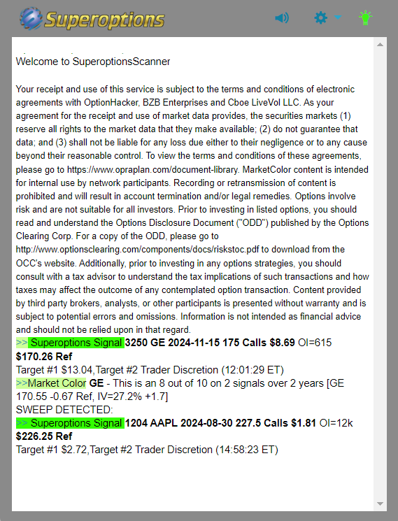 Superoptions Daily Recap