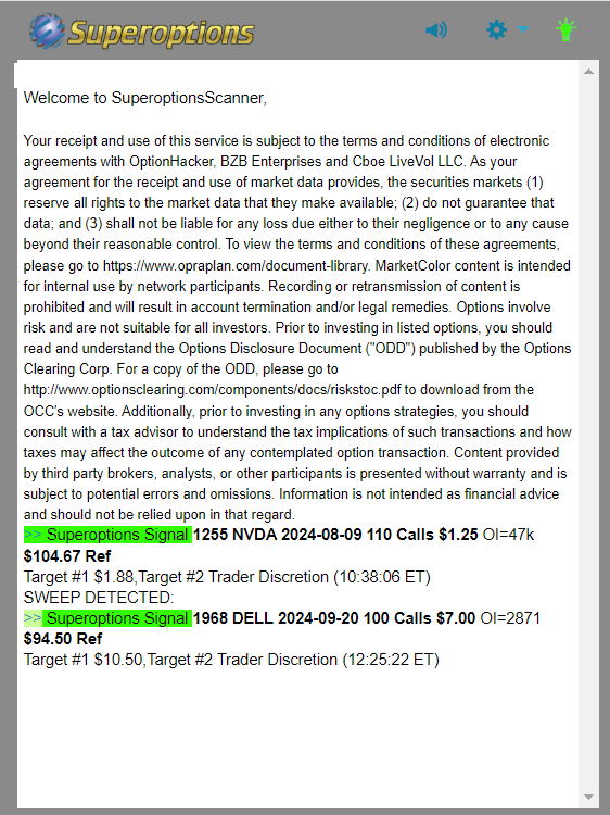 Superoptions Daily Recap