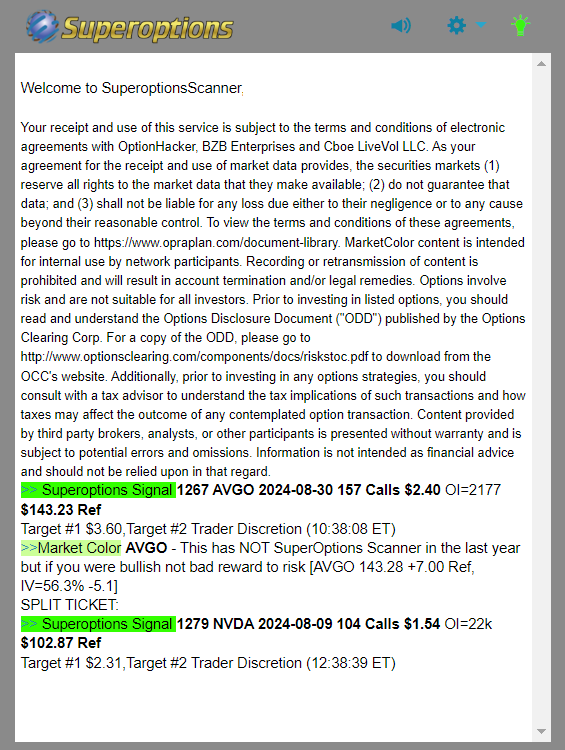 Superoptions Daily Recap