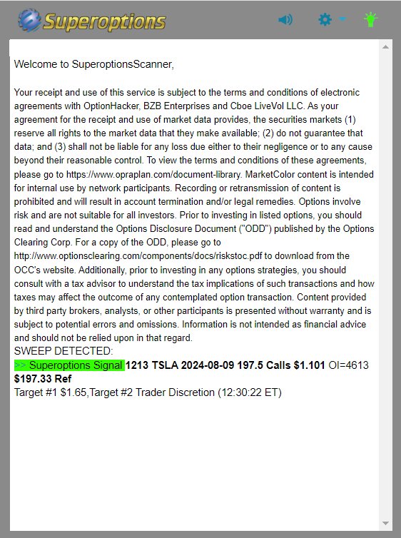 Superoptions Daily Recap