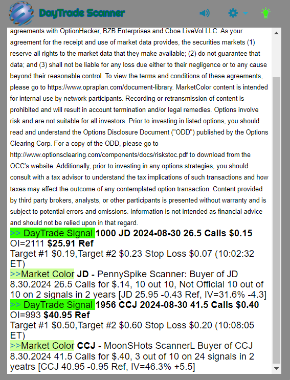 Day Trade Scanner daily recap