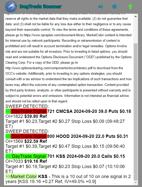 Day Trade Scanner daily recap