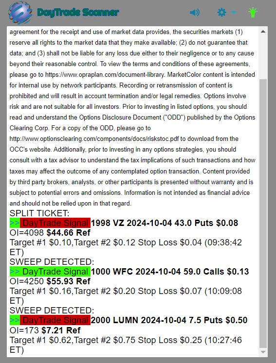 Day Trade Scanner daily recap