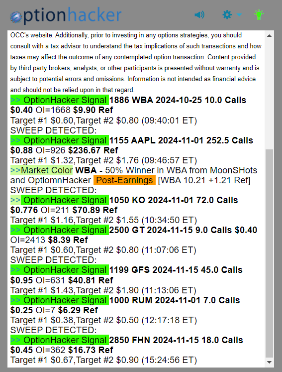 OptionHacker daily recap