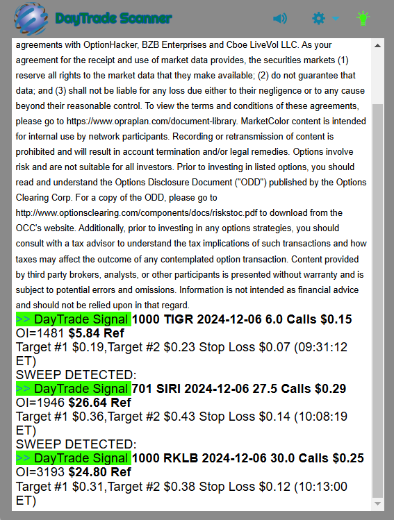 Day Trade Scanner daily recap