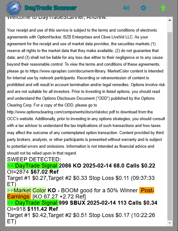 Day Trade Scanner daily recap