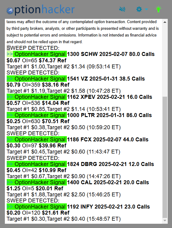 OptionHacker daily recap